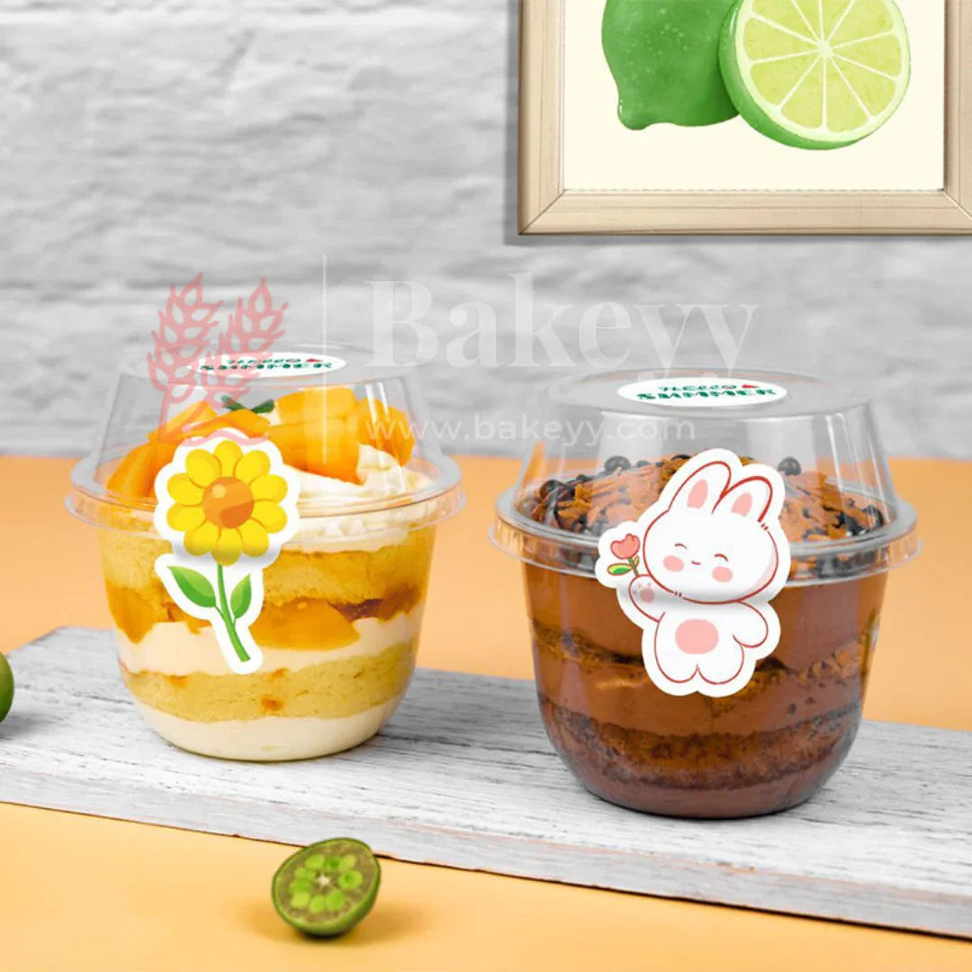 350 ML | Round Transparent Cup with Dome Lid | Dessert Containers | Pack of 50 - Bakeyy.com - India - 350 ML | Round Transparent Cup with Dome Lid | Dessert Containers | Pack of 50 - Default Title