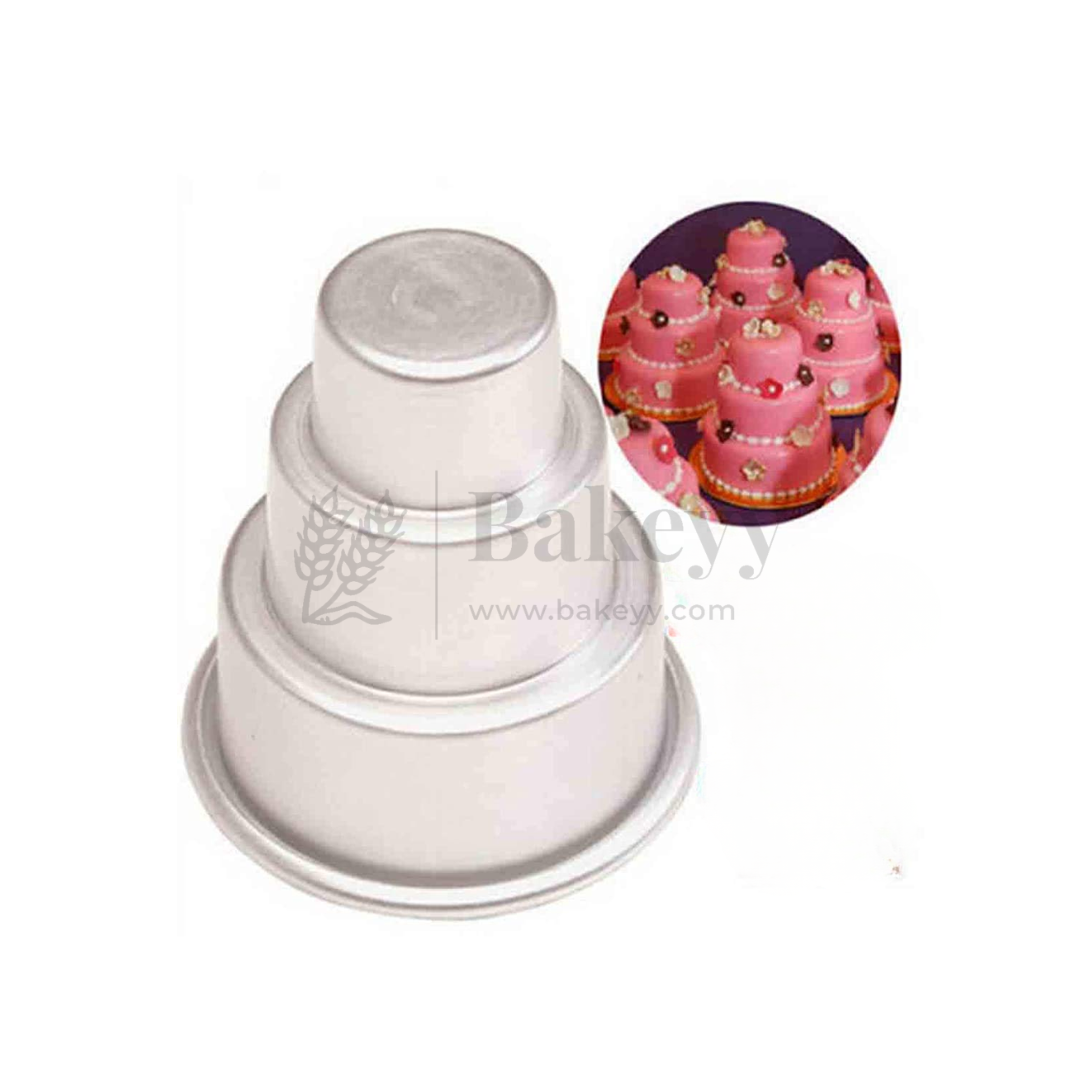 Aluminum Mini Tier Cake Mould | Ideal for Mini Layer & Tier Cakes | 1 Piece