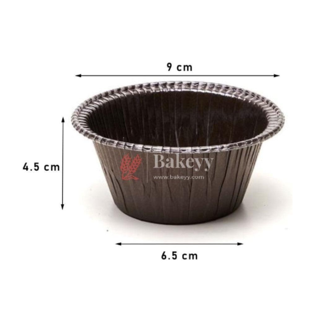 Brown Laminated Dessert Tubs | Chocolava Cup Mould | Laminated Cupcake Mould | Pack of 50