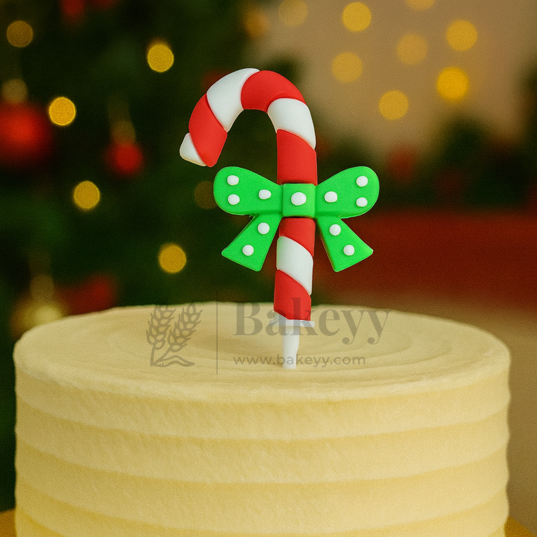 Candy Cane Cake Topper | Christmas Miniature Figurines | Christmas Decor | Pack of 10