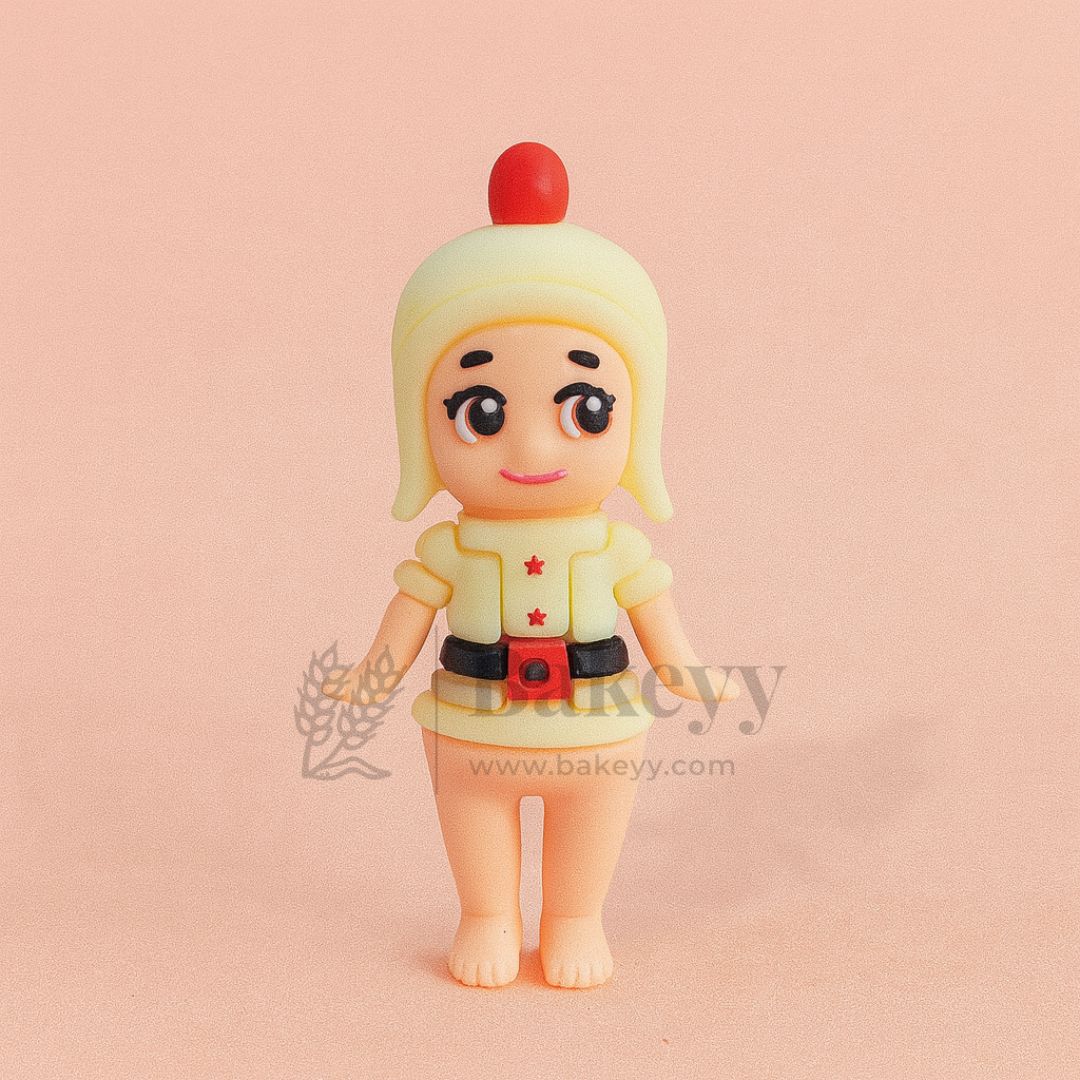 Cute Girl Figurine Cake Topper | Christmas Miniature Figurines | Christmas Decor | Pack of 10