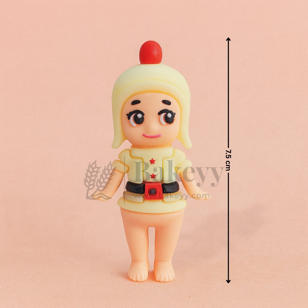 Cute Girl Figurine Cake Topper | Christmas Miniature Figurines | Christmas Decor | Pack of 10