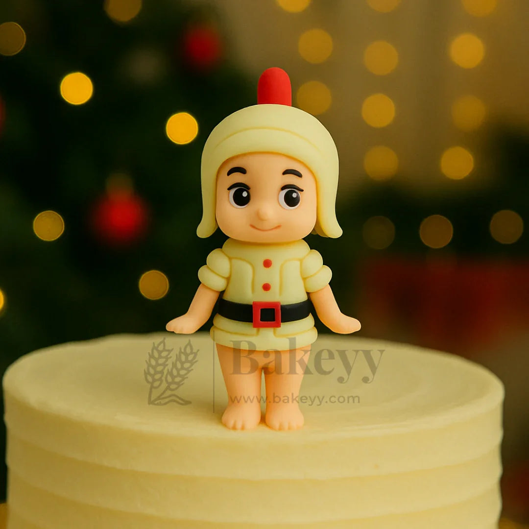 Cute Girl Figurine Cake Topper | Christmas Miniature Figurines | Christmas Decor | Pack of 10 - Bakeyy.com - India - Cute Girl Figurine Cake Topper | Christmas Miniature Figurines | Christmas Decor | Pack of 10 - Default Title