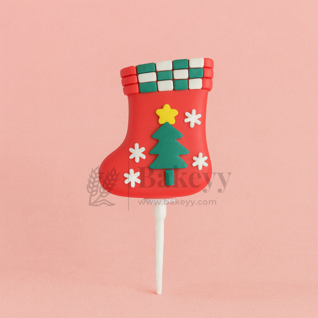 Christmas Stocking Cake Topper | Christmas Miniature Figurines | Christmas Decor | Pack of 10