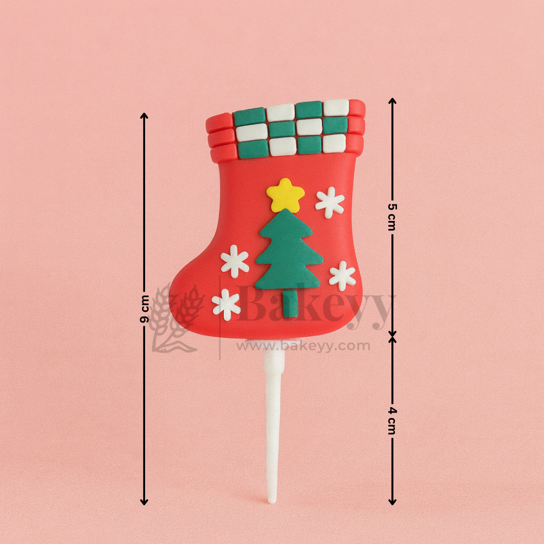 Christmas Stocking Cake Topper | Christmas Miniature Figurines | Christmas Decor | Pack of 10
