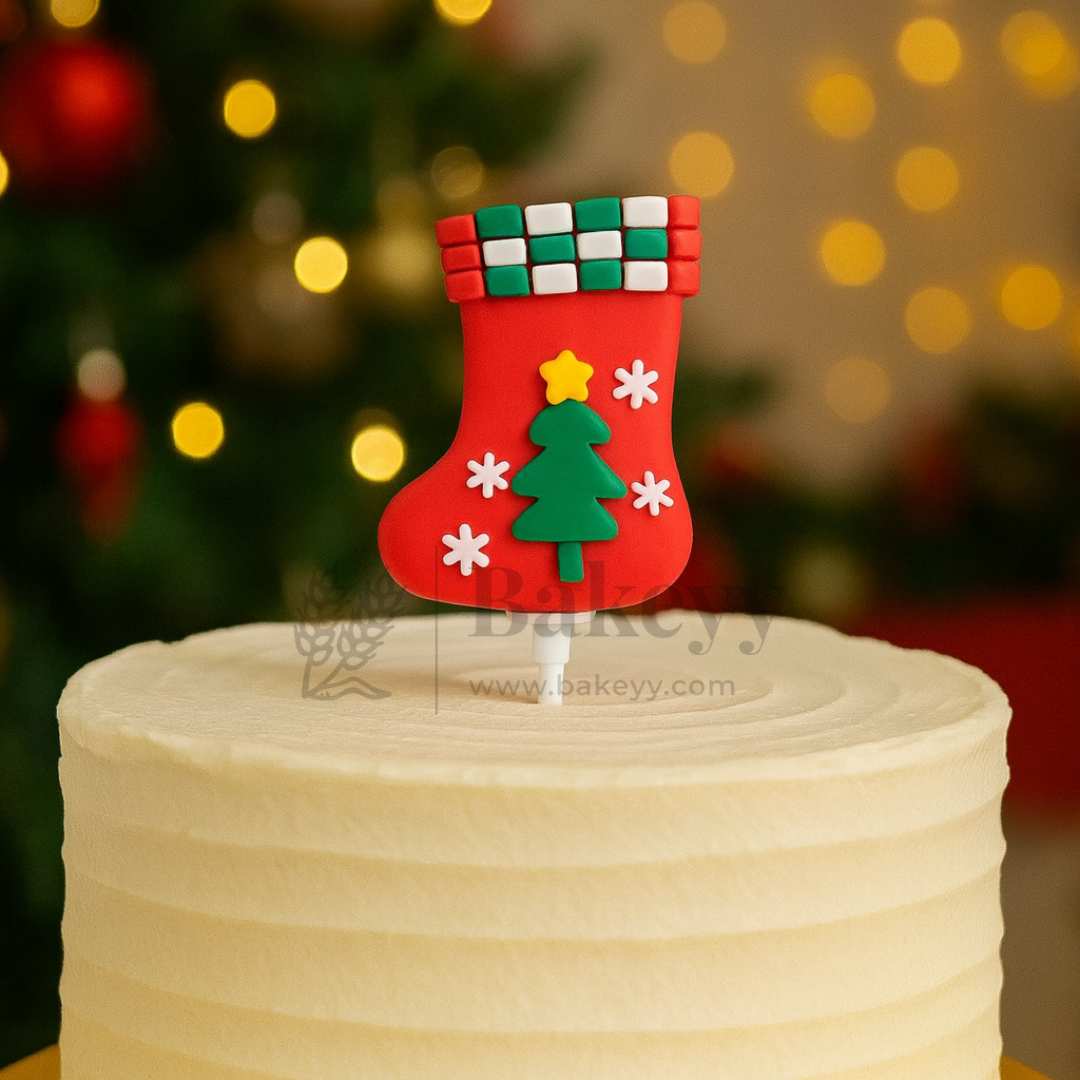Christmas Stocking Cake Topper | Christmas Miniature Figurines | Christmas Decor | Pack of 10