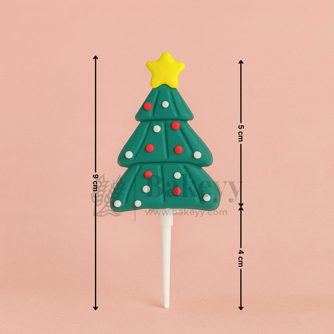 Christmas Tree Cake Topper | Christmas Miniature Figurines | Christmas Decor | Pack of 10
