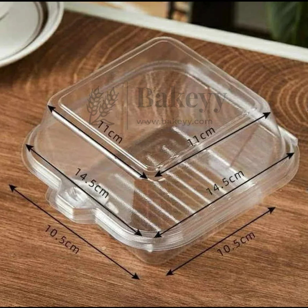 Square Stackable Burger Boxes with Clear Lid | Pack of 50