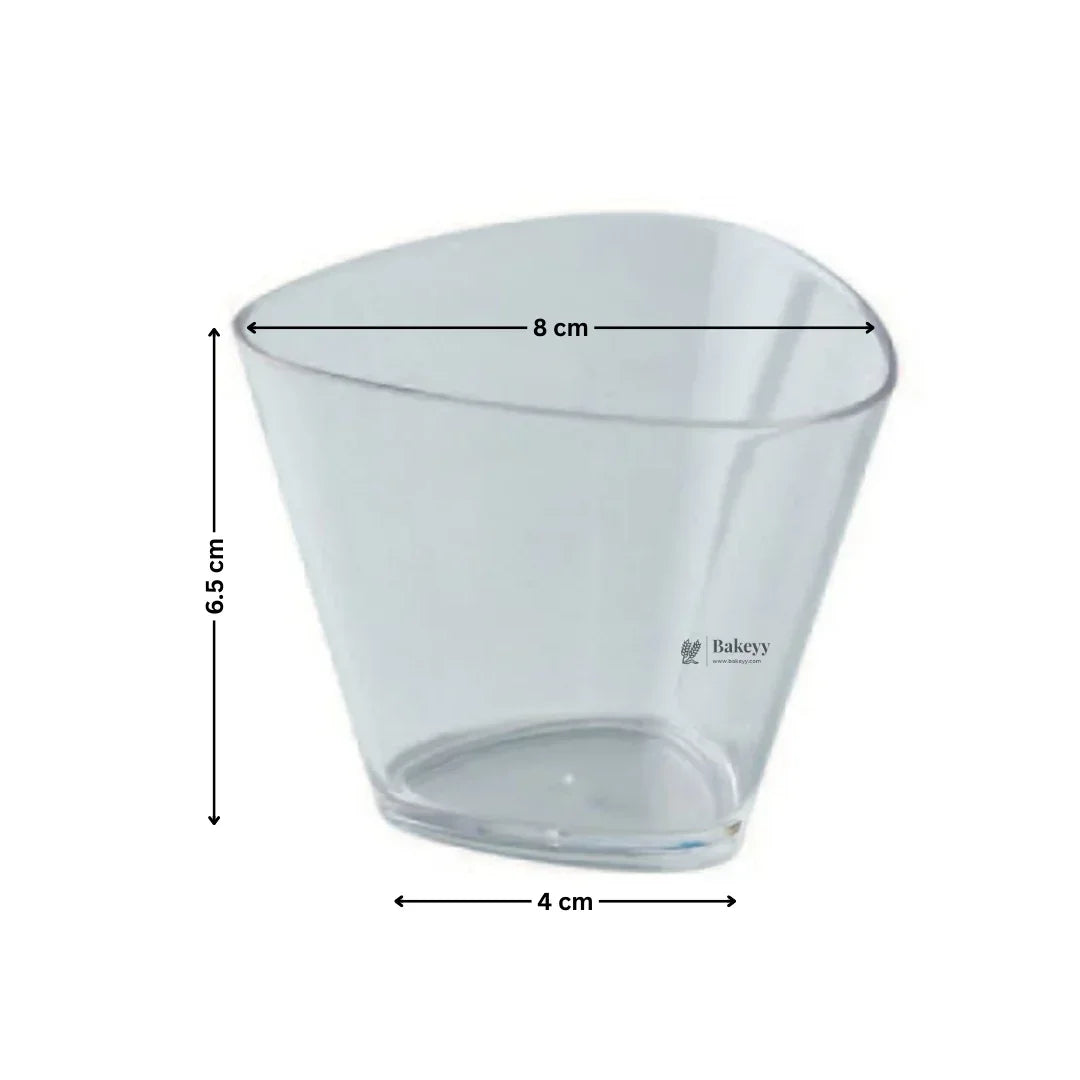 Clear Acrylic Dessert Cup | D5 & D39 - Bakeyy.com - India - Clear Acrylic Dessert Cup | D5 & D39 - Large | Pack of 20 200.00