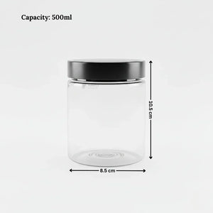 Clear_Plastic_Storage_Jars_with_Airtight_Screw_Lid_18 - Bakeyy.com