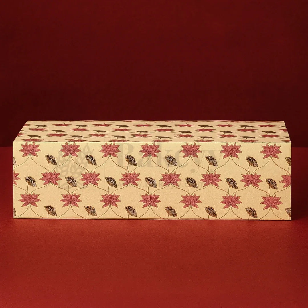 4 Jar Cream Colour Printed Hamper Box | 1 Piece - Bakeyy.com - India - 4 Jar Cream Colour Printed Hamper Box | 1 Piece - Default Title