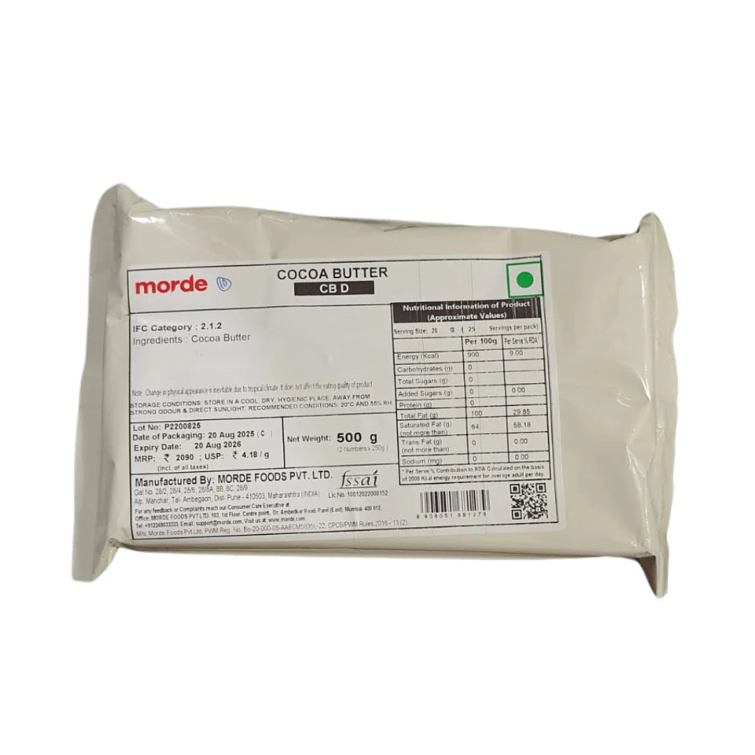 Morde Cocoa Butter | 500 g - Bakeyy.com - India - Morde Cocoa Butter | 500 g - Default Title