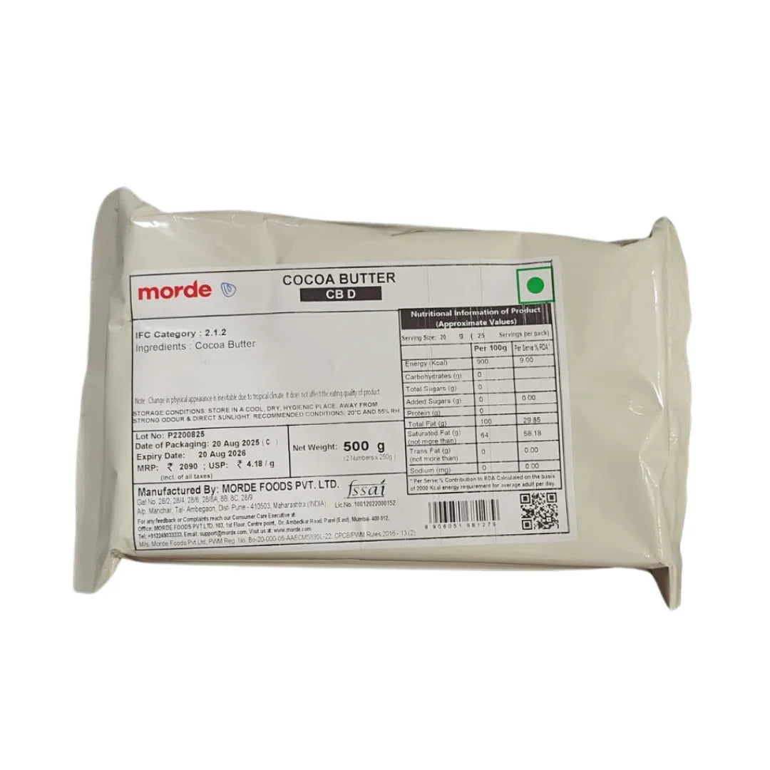Morde Cocoa Butter | 500 g - Bakeyy.com - India - Morde Cocoa Butter | 500 g - Default Title