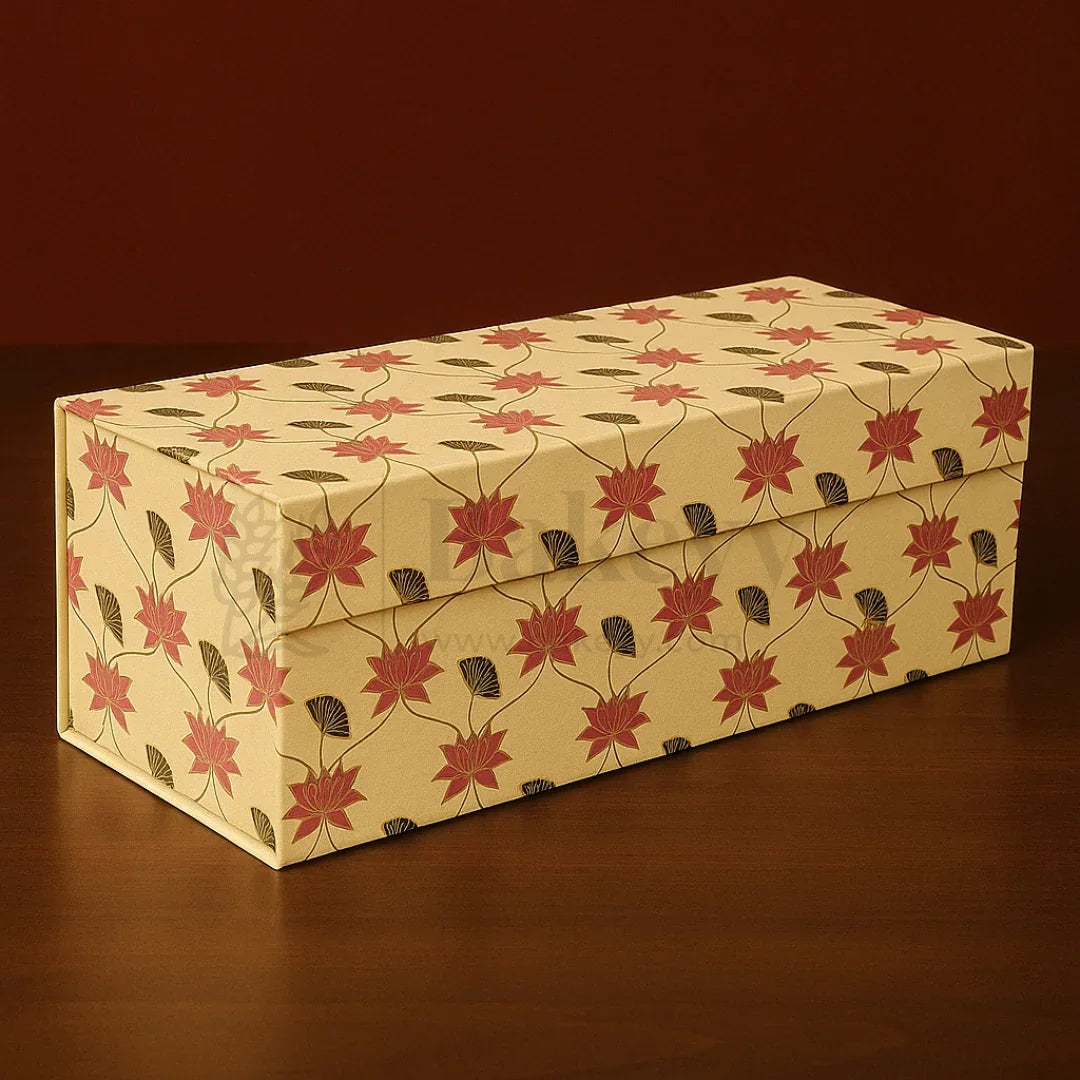 4 Jar Cream Colour Printed Hamper Box | 1 Piece - Bakeyy.com - India - 4 Jar Cream Colour Printed Hamper Box | 1 Piece - Default Title