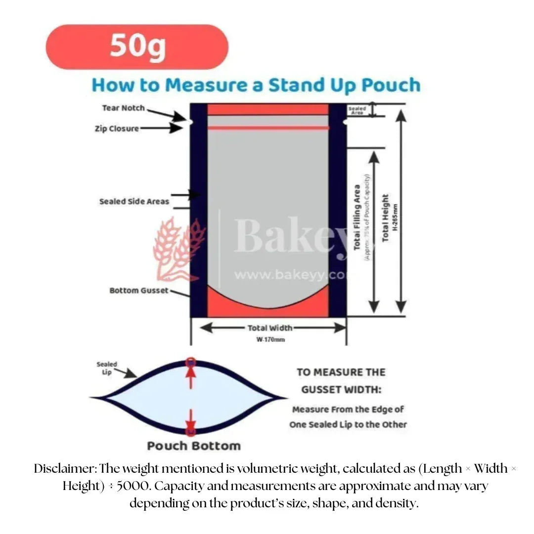 Window Kraft Zip Lock Pouch | Window Brown Zip lock Pouch | Standing Pouch | Pack of 100