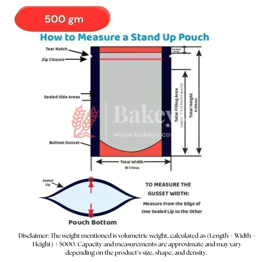 Window Kraft Zip Lock Pouch | Brown Zip lock Pouch | Pack of 100