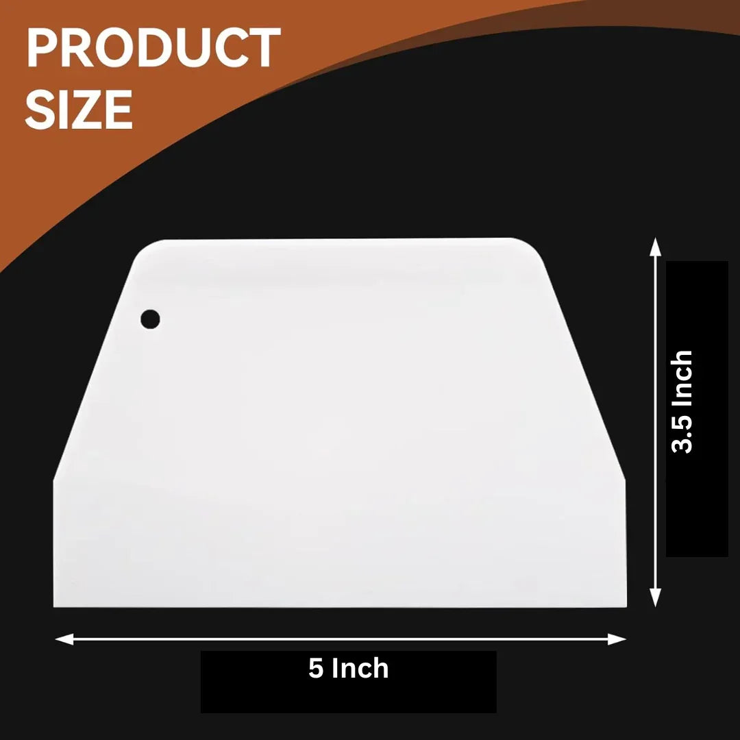 Multipurpose Plastic Dough Scraper for Baking & Kitchen Use | 1 Piece - Bakeyy.com - India - Multipurpose Plastic Dough Scraper for Baking & Kitchen Use | 1 Piece - Small | 5x3.5 Inch