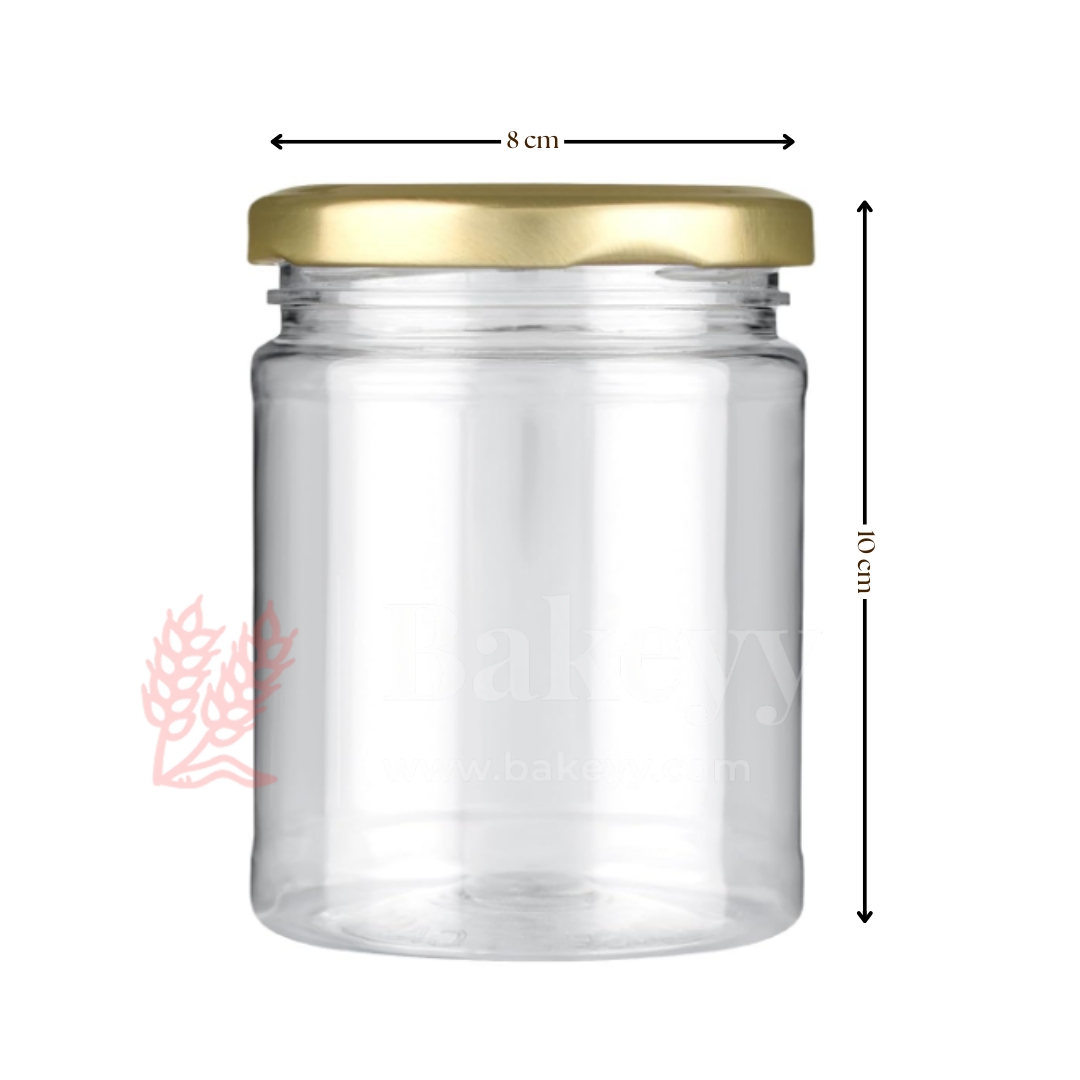 Elegant Clear Storage Jars with Stylish Golden Lids | Pack of 12