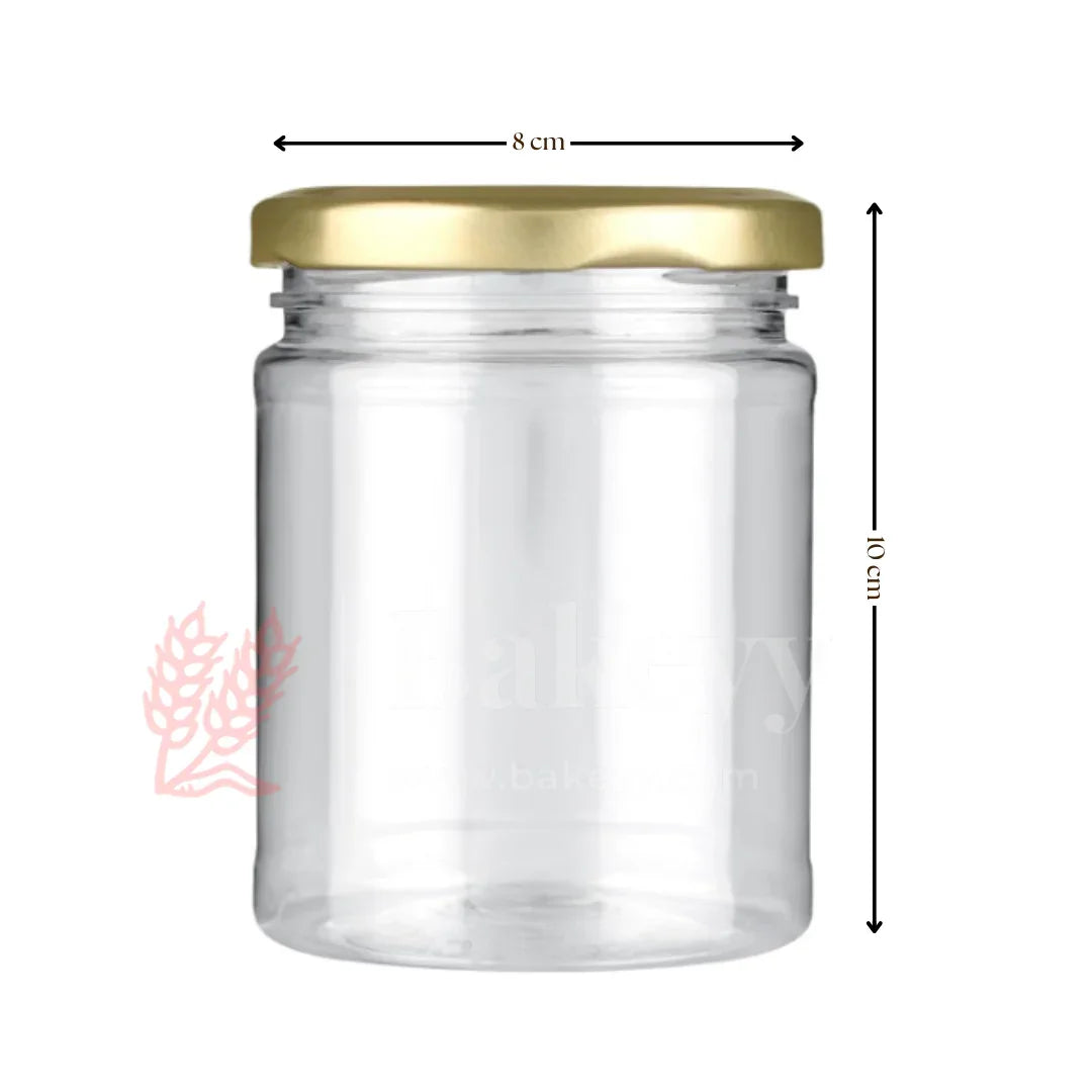 Elegant Clear Storage Jars with Stylish Golden Lids | Pack of 12