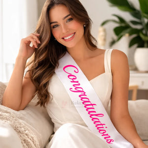 Congratulations_Celebration_Party_Sash_Premium_Satin_Script_Design - Bakeyy.com