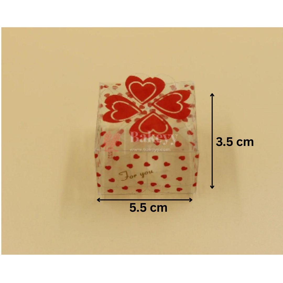 Heart-Themed Gift Boxes with "For You" Text | PVC Chocolate Box | Gift Box | Goodie Box | Kareena F - 223 | Pack of 10 - Bakeyy.com - India - Heart-Themed Gift Boxes with "For You" Text | PVC Chocolate Box | Gift Box | Goodie Box | Kareena F - 223 | Pack of 10 - Default Title