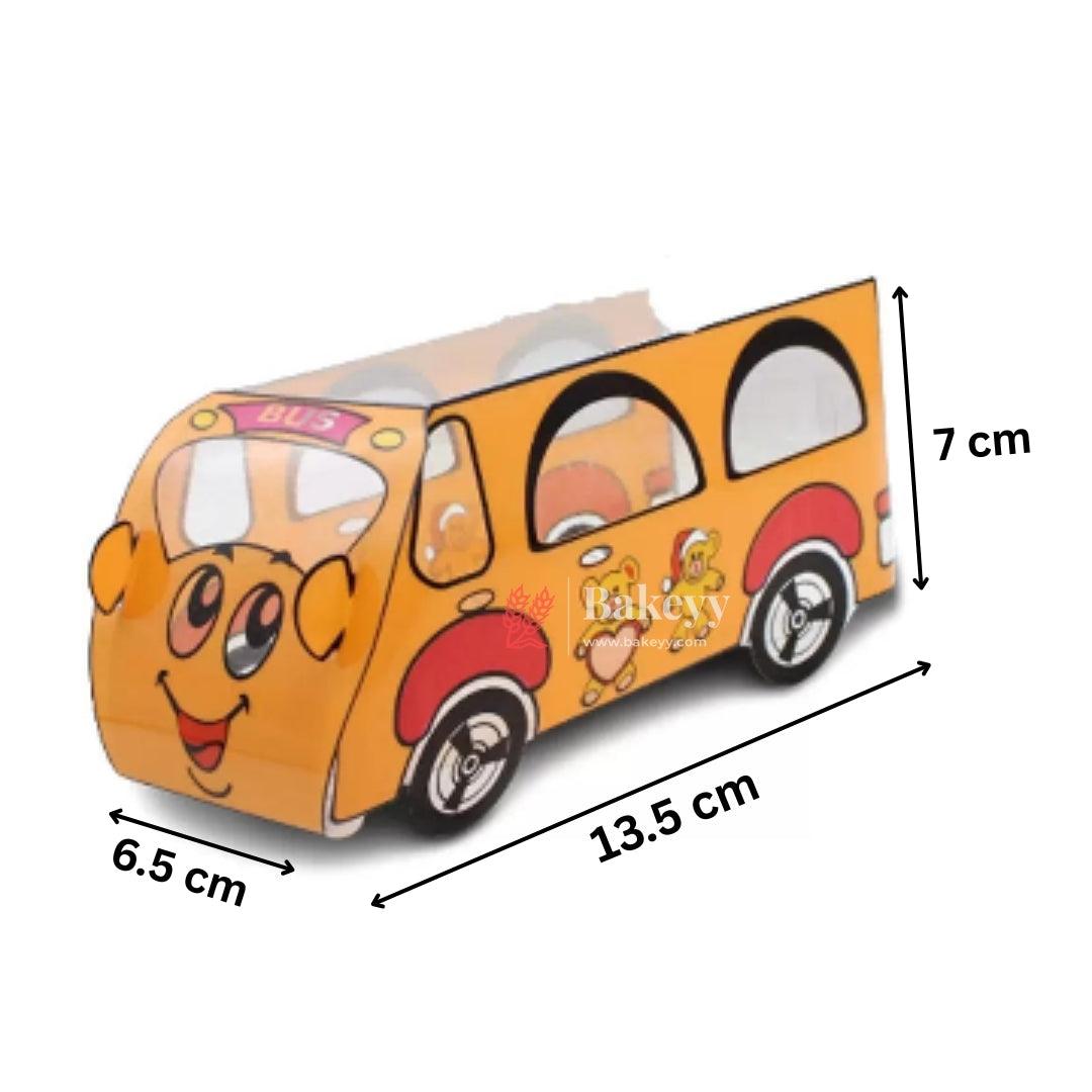 Happy Wheels School Bus Treat Boxes | PVC Chocolate Box | Gift Box | Goodie Box | Mita - 250B01| Orange | Pack of 10 - Bakeyy.com - India - Happy Wheels School Bus Treat Boxes | PVC Chocolate Box | Gift Box | Goodie Box | Mita - 250B01| Orange | Pack of 10 - Default Title