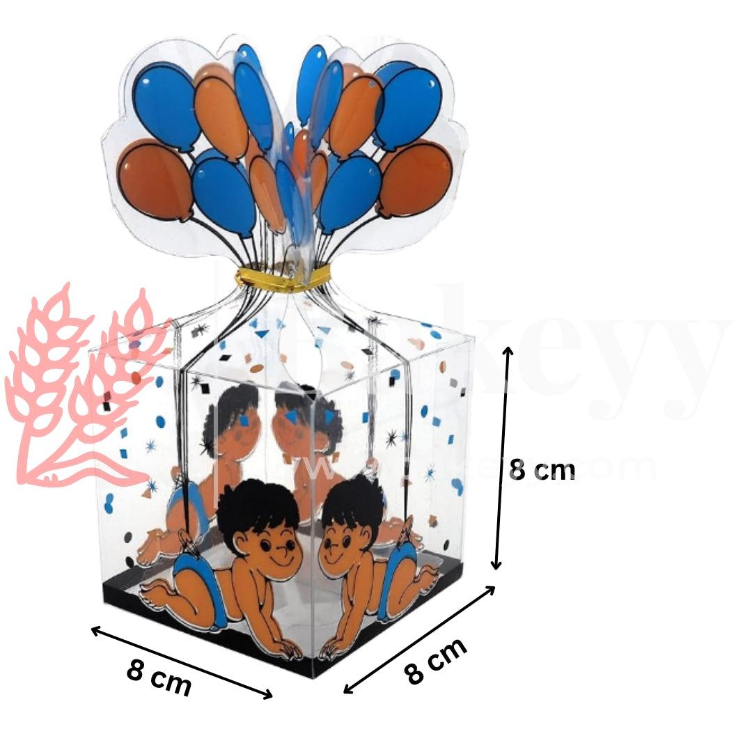 Baby Shower Transparent Gift Boxes with Balloon Design | PVC Chocolate Box | Gift Box | Goodie Box | Mita O190B01 | Pack of 10 - Bakeyy.com - India - Baby Shower Transparent Gift Boxes with Balloon Design | PVC Chocolate Box | Gift Box | Goodie Box | Mita O190B01 | Pack of 10 - Default Title