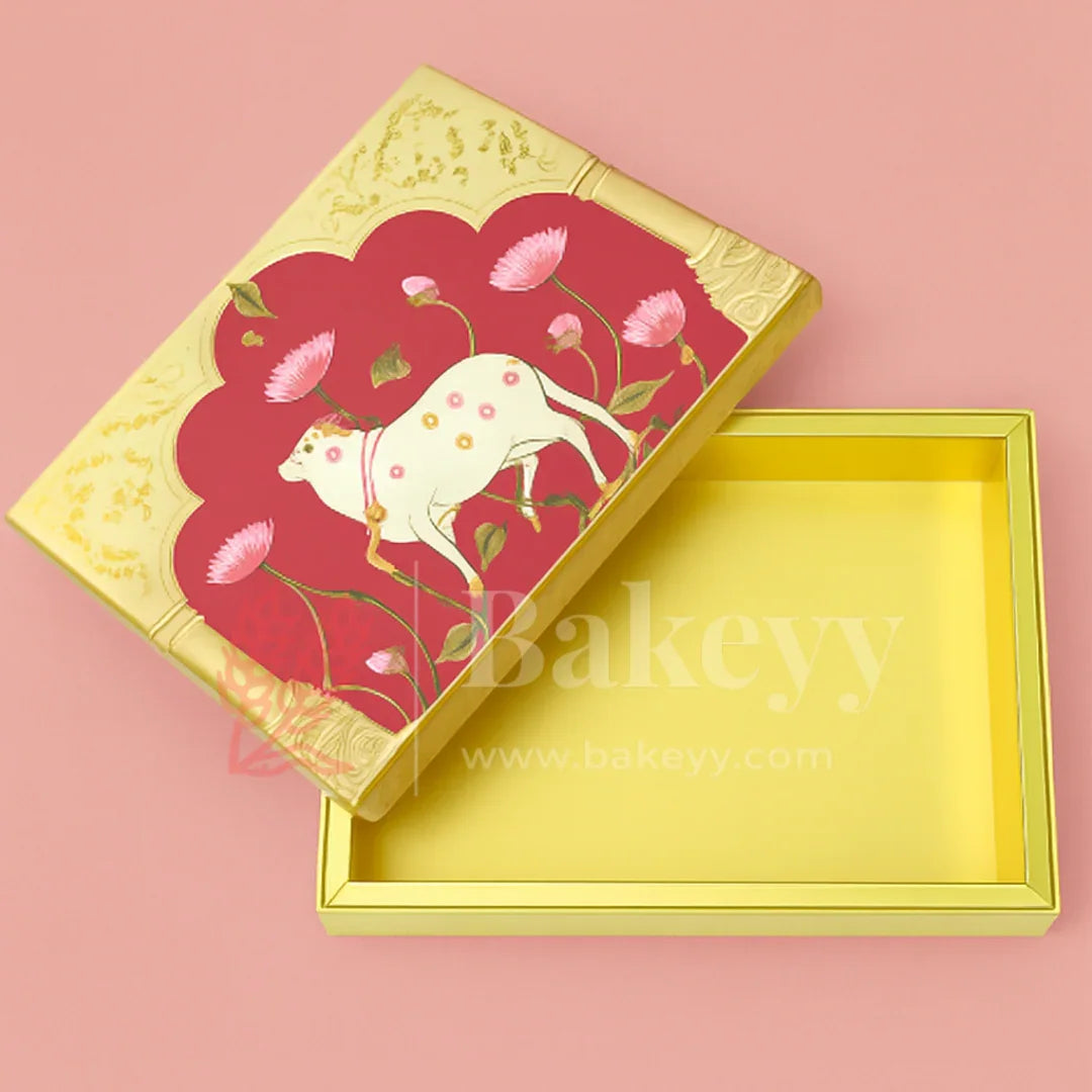 One Kg Sweet Box | 10.5x7.5x1.5 Inch | Cow Print Premium Sweet and Chocolate box | Cow Print | 1 Piece