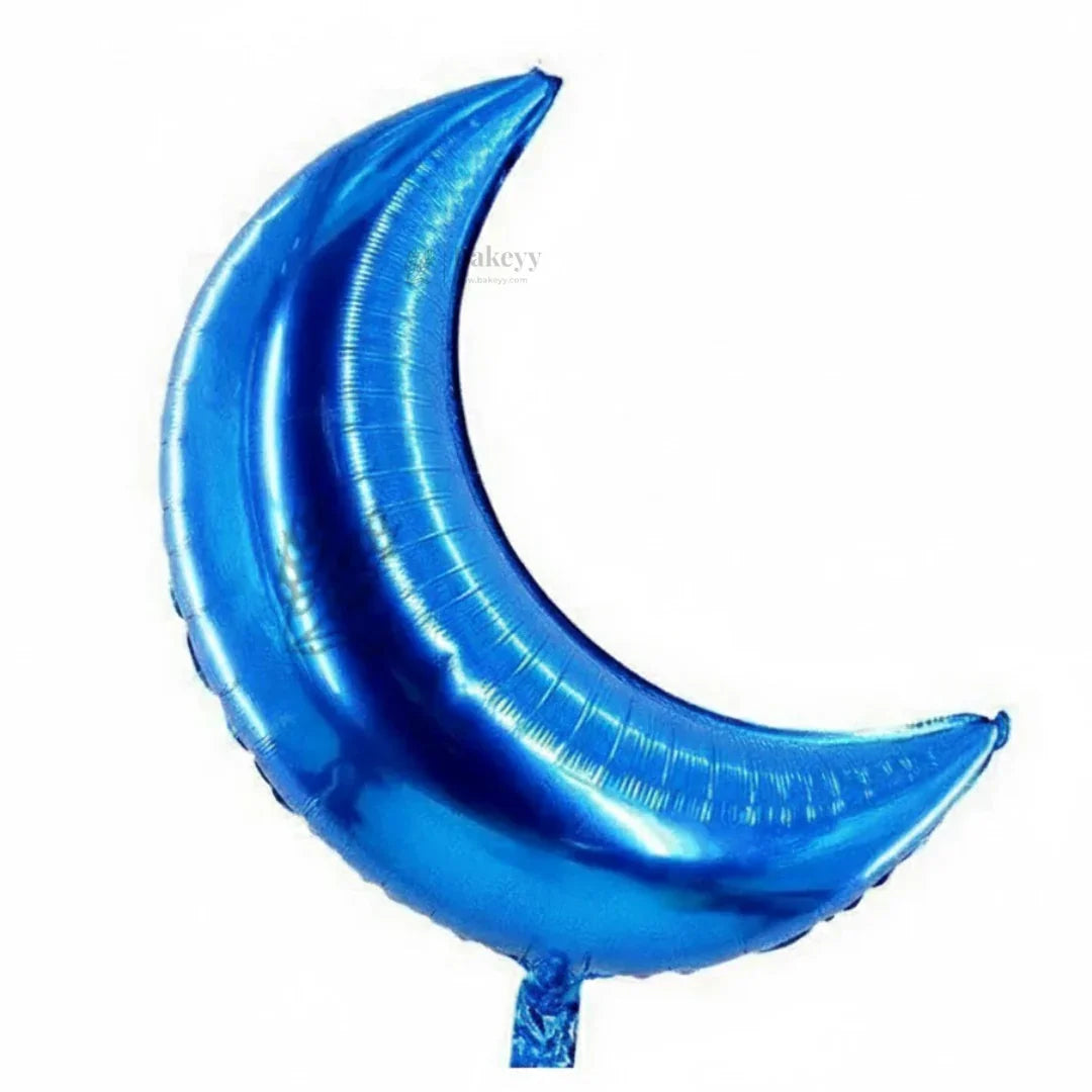 Crescent Moon Foil Balloons Set (Multicolor) – Metallic Helium Balloons for Birthday, Baby Shower & Party Decoration- Pack of 2