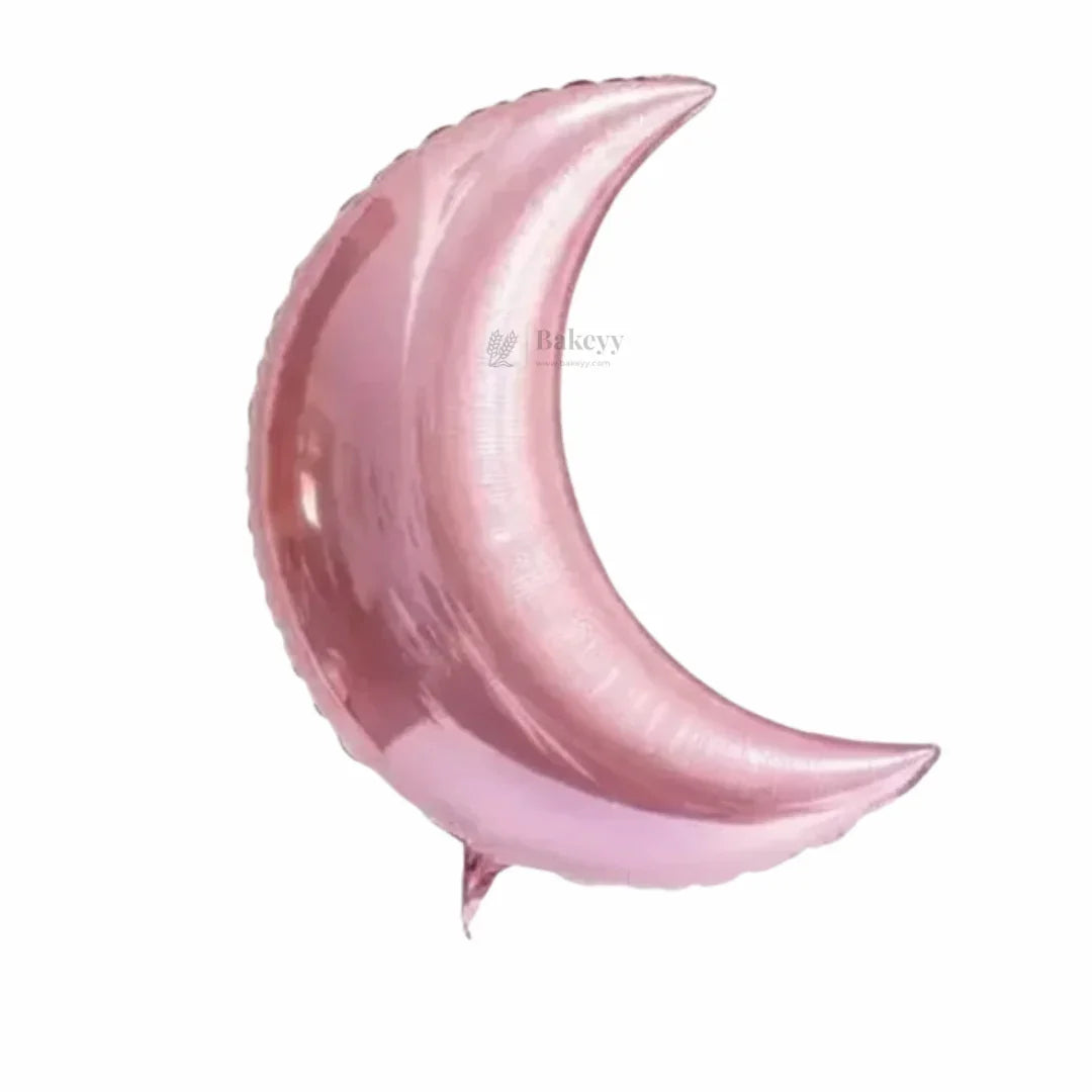 Crescent Moon Foil Balloons Set (Multicolor) – Metallic Helium Balloons for Birthday, Baby Shower & Party Decoration- Pack of 2