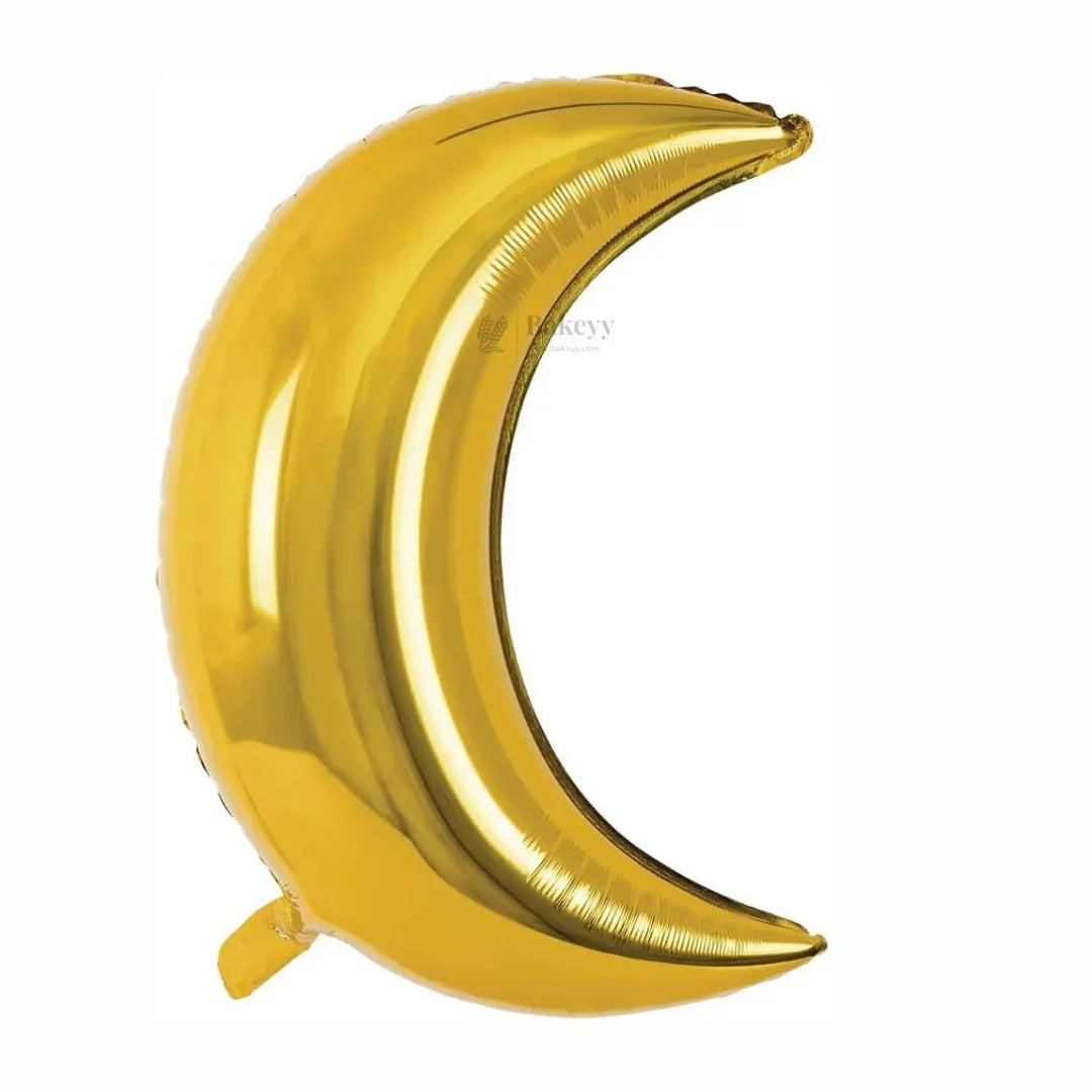 Crescent Moon Foil Balloons Set (Multicolor) – Metallic Helium Balloons for Birthday, Baby Shower & Party Decoration- Pack of 2