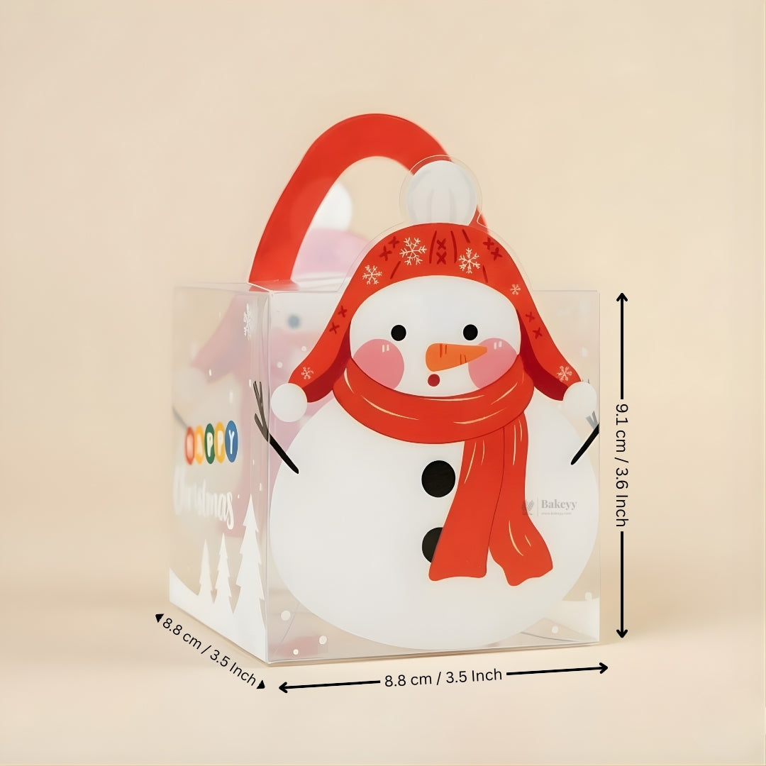 Christmas Goodie Box with Handle | Festive Treat & Gift Box | Pack of 10