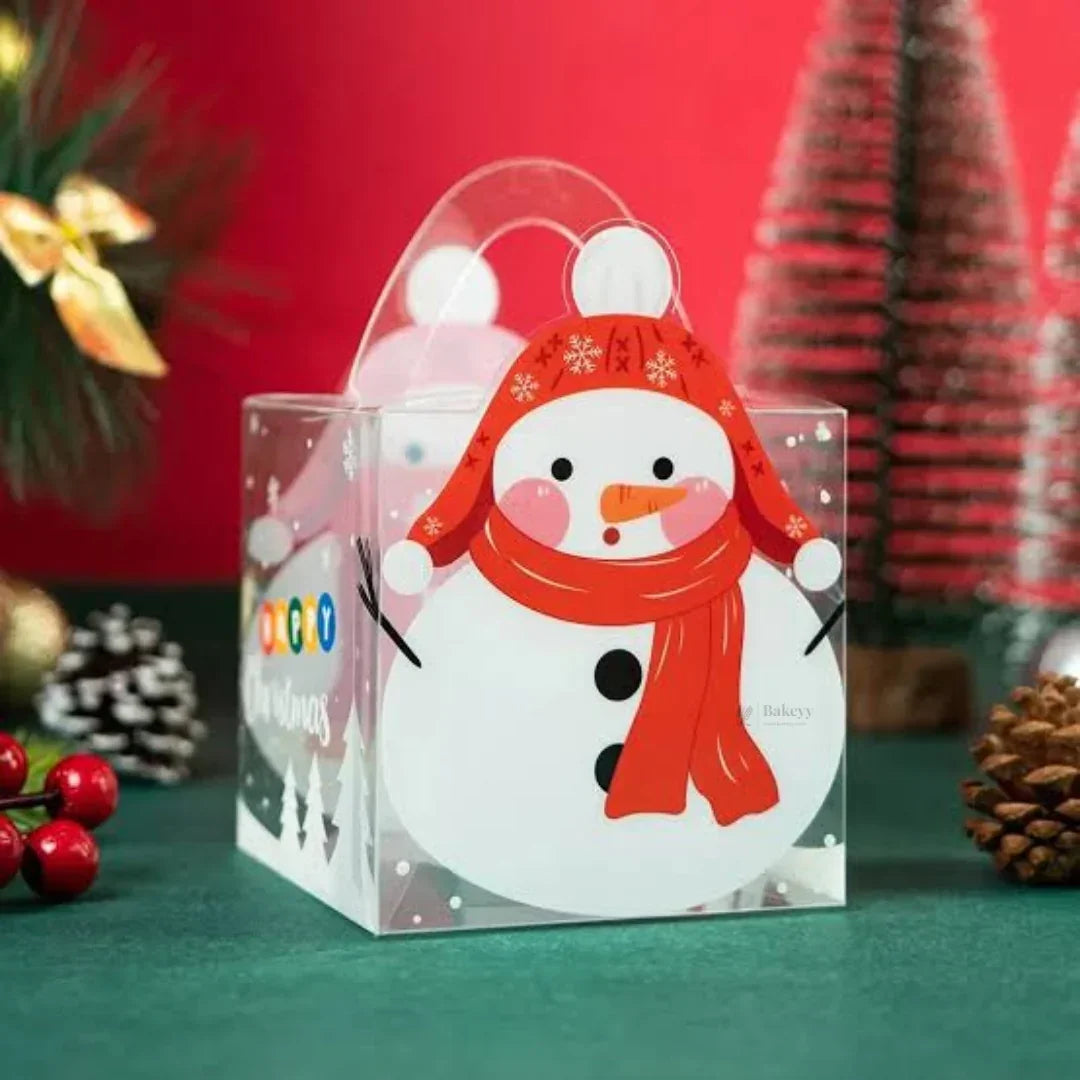 Christmas Goodie Box with Handle | Festive Treat & Gift Box | Pack of 10 - Bakeyy.com - India - Christmas Goodie Box with Handle | Festive Treat & Gift Box | Pack of 10 - Design 2 260.00
