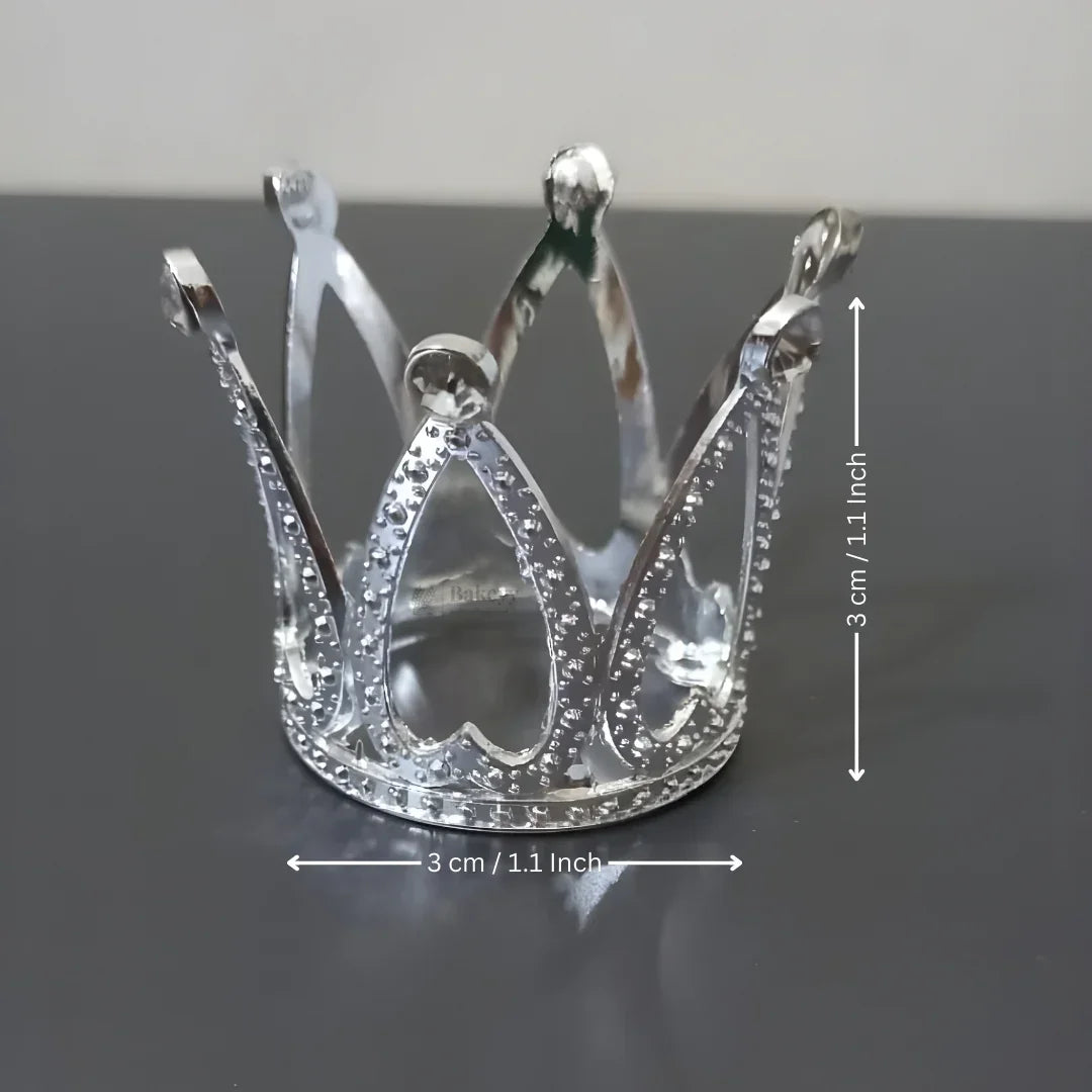 Luxury Metal Crown Topper | Premium Cake Decoration | 1 Piece - Bakeyy.com - India - Luxury Metal Crown Topper | Premium Cake Decoration | 1 Piece - Design 7 60.00
