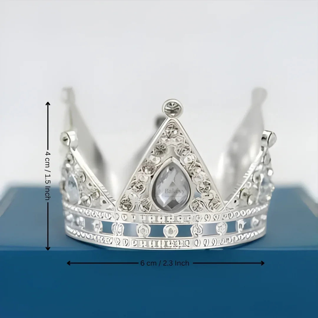 Luxury Metal Crown Topper | Premium Cake Decoration | 1 Piece - Bakeyy.com - India - Luxury Metal Crown Topper | Premium Cake Decoration | 1 Piece - Design 5 145.00