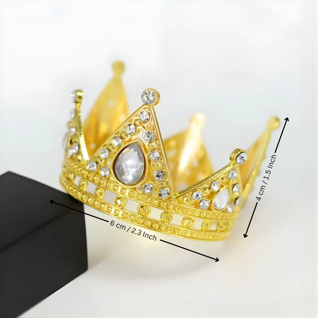 Luxury Metal Crown Topper | Premium Cake Decoration | 1 Piece
