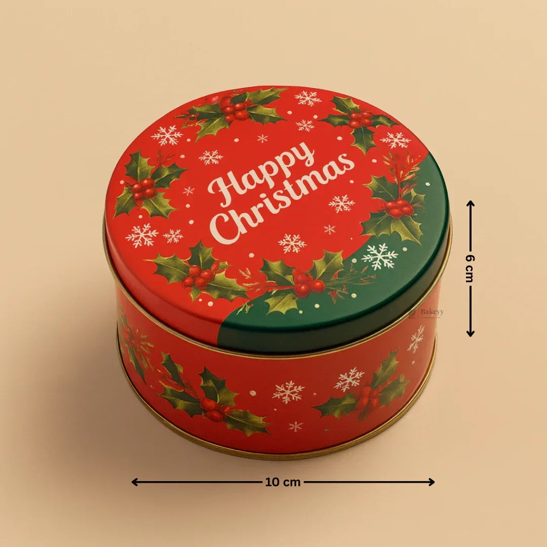 Happy Christmas Gift Plum Cake Tin Box | 250 g | Pack of 6 - Bakeyy.com - India - Happy Christmas Gift Plum Cake Tin Box | 250 g | Pack of 6 - Default Title 360.00