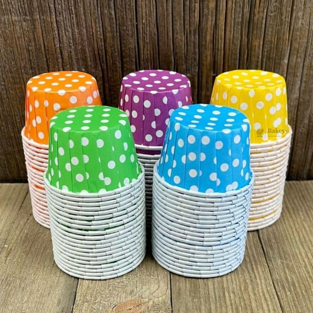 Polka Dot Muffin Cup | Curl Edge | Cupcake Liner | Pack of 100