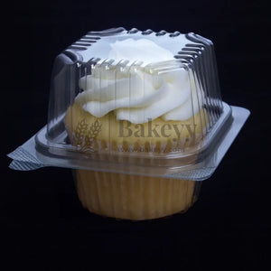 Clear Stackable One Cavity Cupcake Boxes | Pack of 50 - Bakeyy.com - India - Clear Stackable One Cavity Cupcake Boxes | Pack of 50 - Default Title