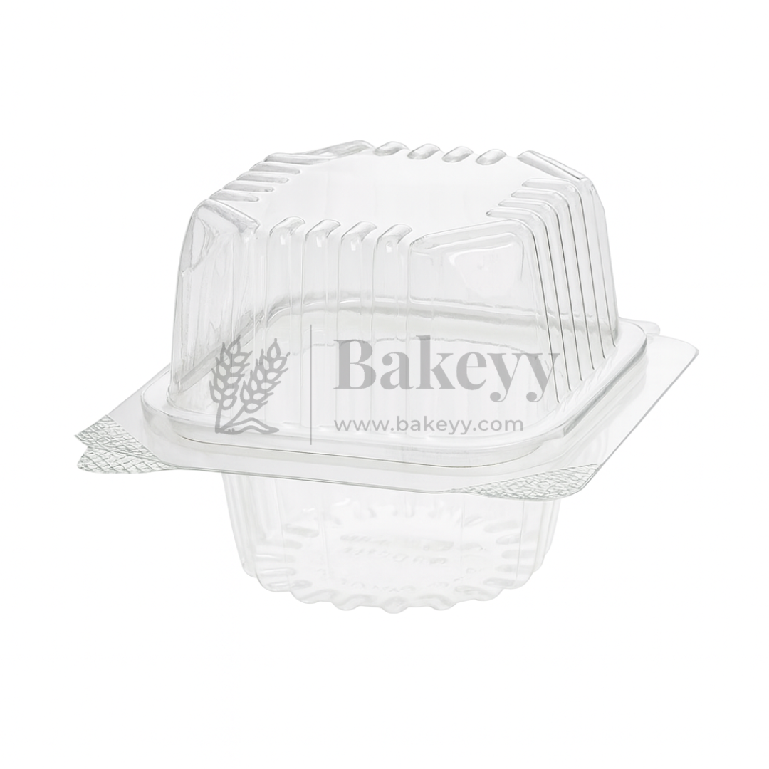 Clear Stackable One Cavity Cupcake Boxes | Pack of 50