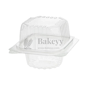 Clear Stackable One Cavity Cupcake Boxes | Pack of 50 - Bakeyy.com - India - Clear Stackable One Cavity Cupcake Boxes | Pack of 50 - Default Title