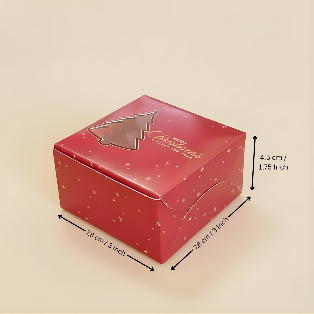 Premium Christmas Brownie Gift Box | Tree Window Brownie Box | Pack of 25