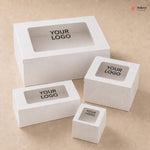 Custom Logo Print Cupcake Box | Without Handle Cupcake Boxes | White Color | Pack of 250