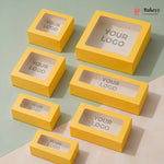 CustomLogoPrintYellowBrownieBox