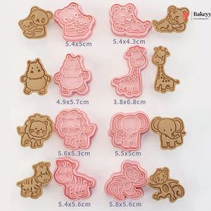 CuteJungleAnimalThemeCookieCutter_EmbosserSet_2 - Bakeyy.com