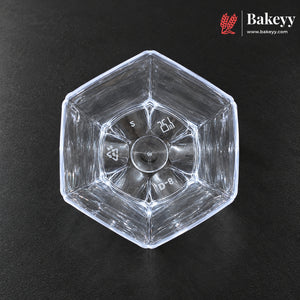 D-8 | Clear Flower Shape Acrylic Dessert Cup | Pack of 100
