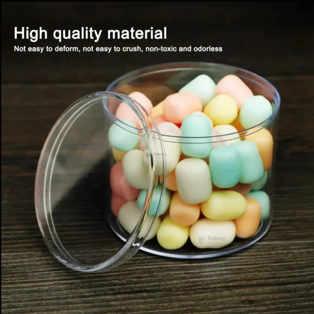 D70_300ml_D63_400ml_Acrylic_Transparent_Round_Food_Container_with_Lid_3 - Bakeyy.com