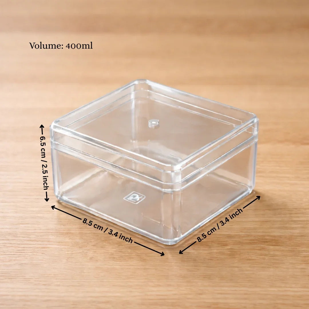 D79_Clear_Rectangle_Plastic_Dessert_Container_with_Lid_4 - Bakeyy.com
