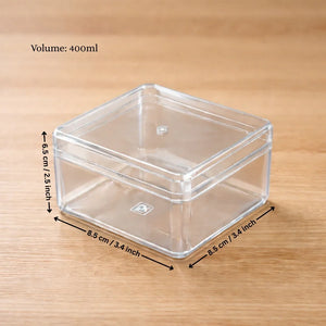 D79_Clear_Rectangle_Plastic_Dessert_Container_with_Lid_4 - Bakeyy.com