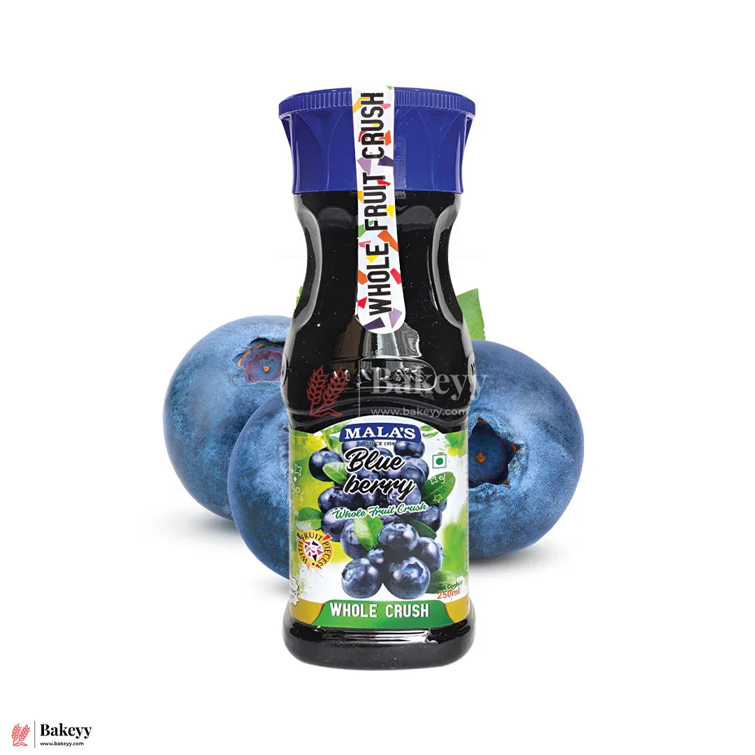 Mala’s BlueBerry Fruit Crush – 250ml | Sweet & Tart Flavour for Beverages & Desserts